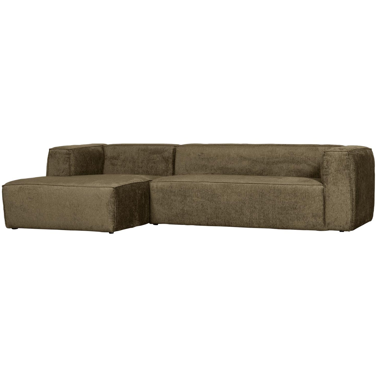 WOOOD Bean hoekbank links Structure Velvet Moss