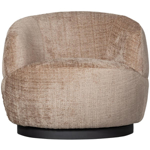 WOOOD Woolly fauteuil draaibaar chenille Zand