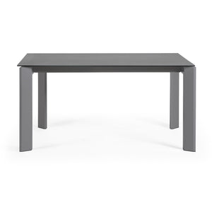 Kave Home Axis eettafel uitschuifbaar 160/220x90 cm Grijs