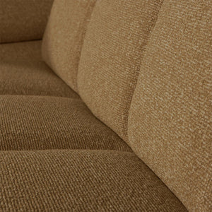 WOOOD Mojo 2-zits bank arm links bouclé Geel/Bruin Melange
