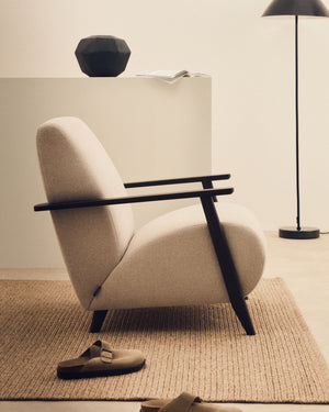 Kave Home Meghan fauteuil Pearl zwart