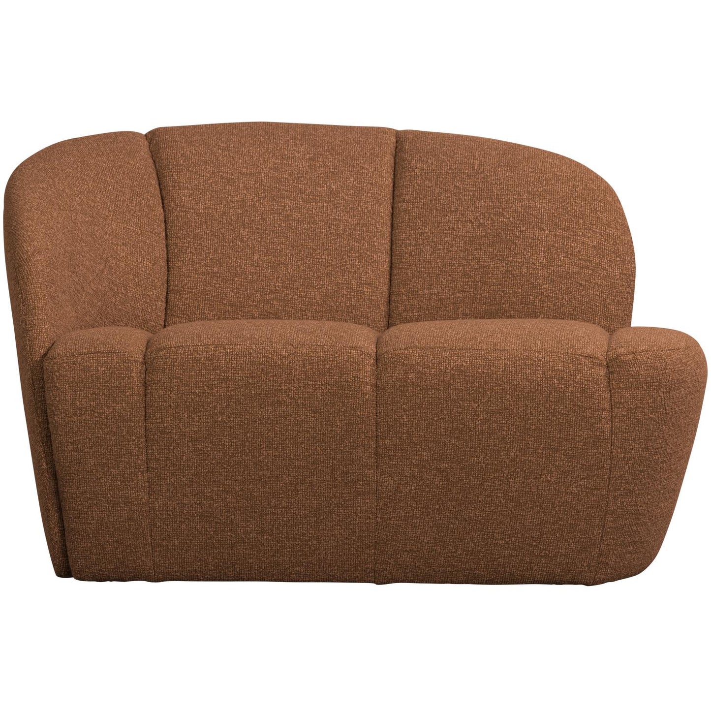 WOOOD Mojo 2-zits bankje arm links bouclé Roestbruin Melange