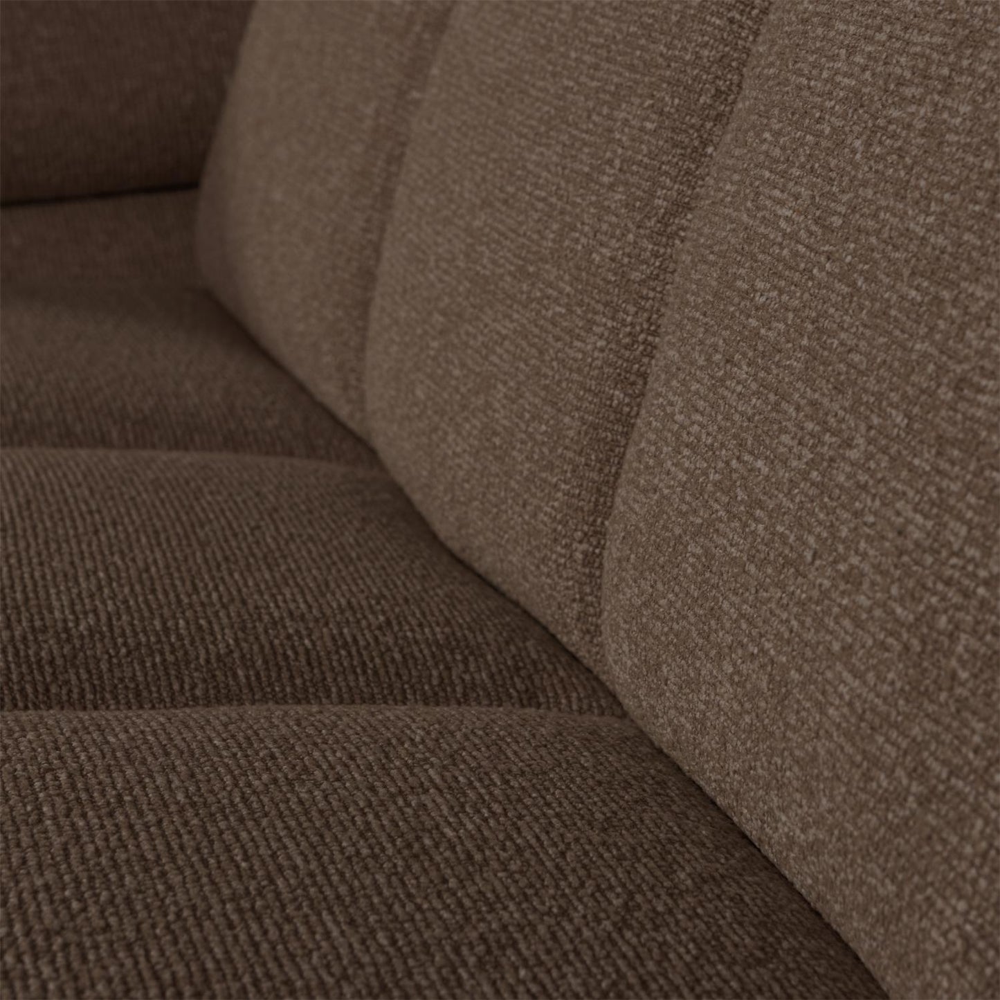 WOOOD Mojo 2-zits bank arm links bouclé Bruin Melange