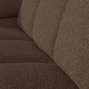 WOOOD Mojo 2-zits bank arm links bouclé Bruin Melange
