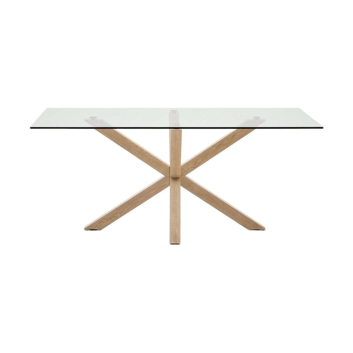 Kave Home Argo eettafel rechthoek 180x100 cm Clear/Natural