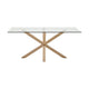 Kave Home Argo eettafel rechthoek 180x100 cm Clear/Natural