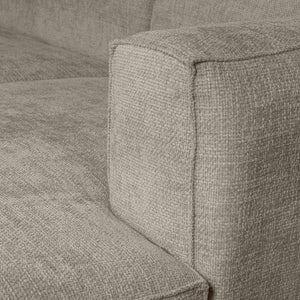 WOOOD Bean chaise longue bank rechts Grove Melange Travertin