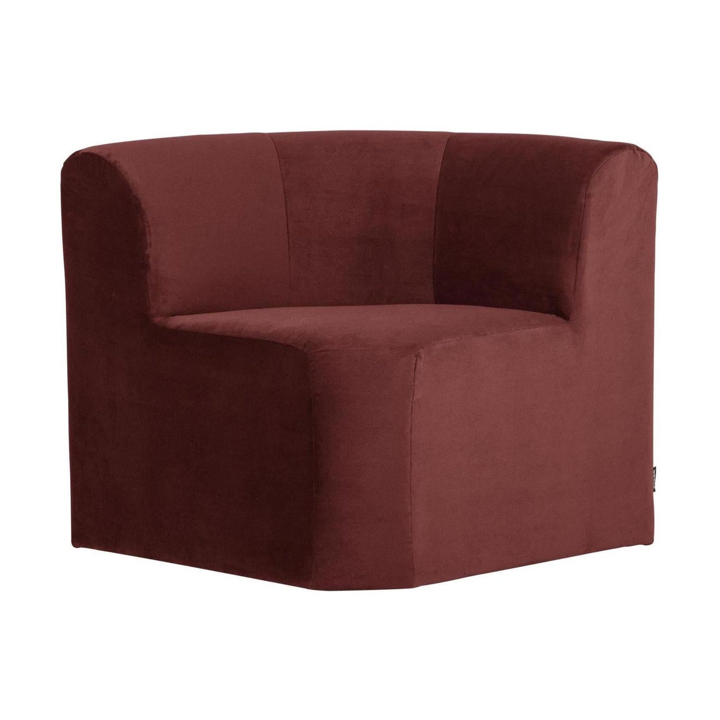 WOOOD Mojo Base eetbank hoek met rugleuning velvet Kastanjebruin