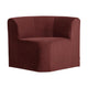 WOOOD Mojo Base eetbank hoek met rugleuning velvet Kastanjebruin