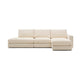 Kave Home Alea 5-zitsbank met chaise longue rechts Ecru