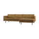 WOOOD Rodeo bank chaise longue ribstof Honinggeel
