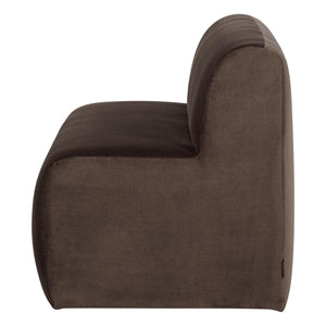 WOOOD Mojo Base eetkamerbank 164 cm velvet Bruin