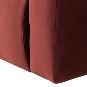 WOOOD Mojo Base 1-zits bank arm rechts velvet Kastanjebruin