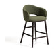 Kave Home Maina barkruk H65 dik chenille Groen zwart