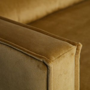 WOOOD Rodeo daybed links velvet Okergeel