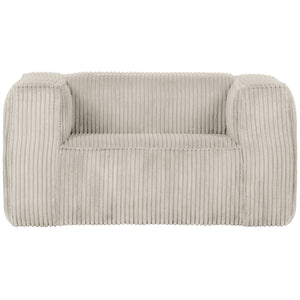 WOOOD Bean fauteuil Ribstof Naturel