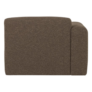 WOOOD Mojo Base 1-zits bank arm links bouclé Bruin