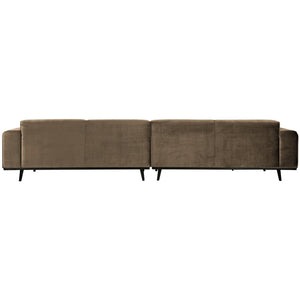 WOOOD Statement XL 4-zits bank 372 cm Velvet Taupe