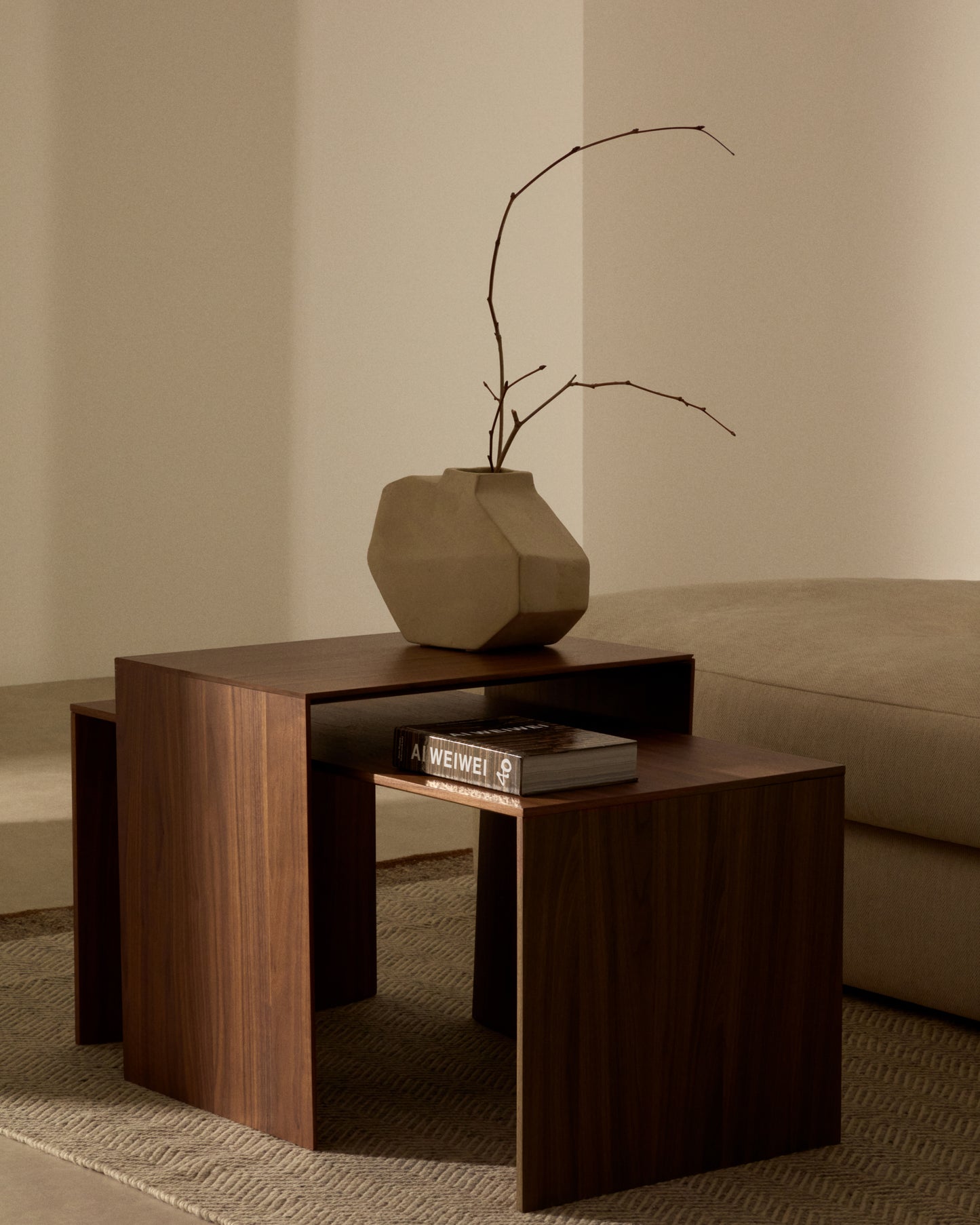 Kave Home Litto bijzettafel 55x40 cm Brown