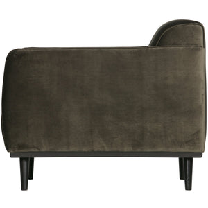 WOOOD Statement fauteuil met arm Velvet Warm Groen