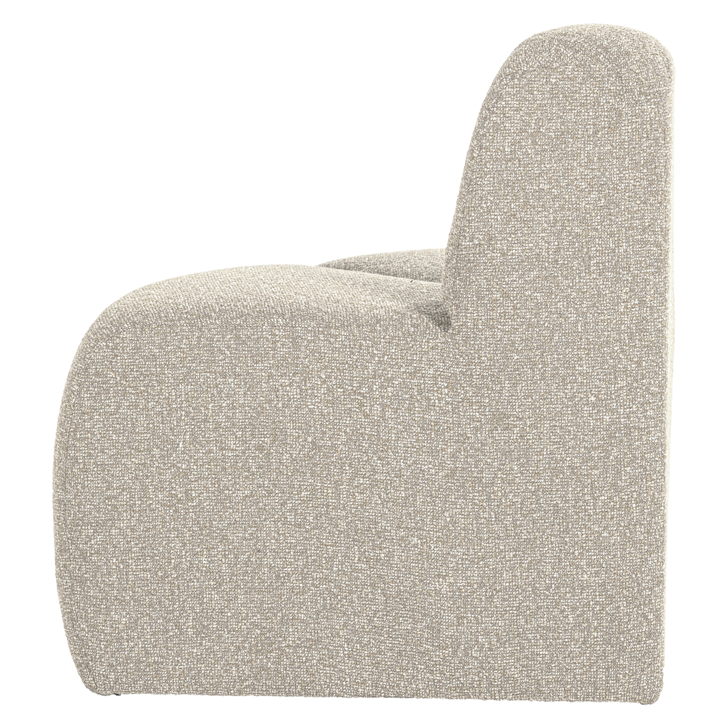 WOOOD Mojo eetbank hoek rond rugleuning Bouclé Beige Melange