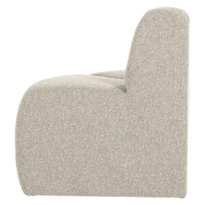 WOOOD Mojo eetbank hoek rond rugleuning Bouclé Beige Melange