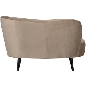 WOOOD Sara lounge fauteuil rechts velvet Khaki