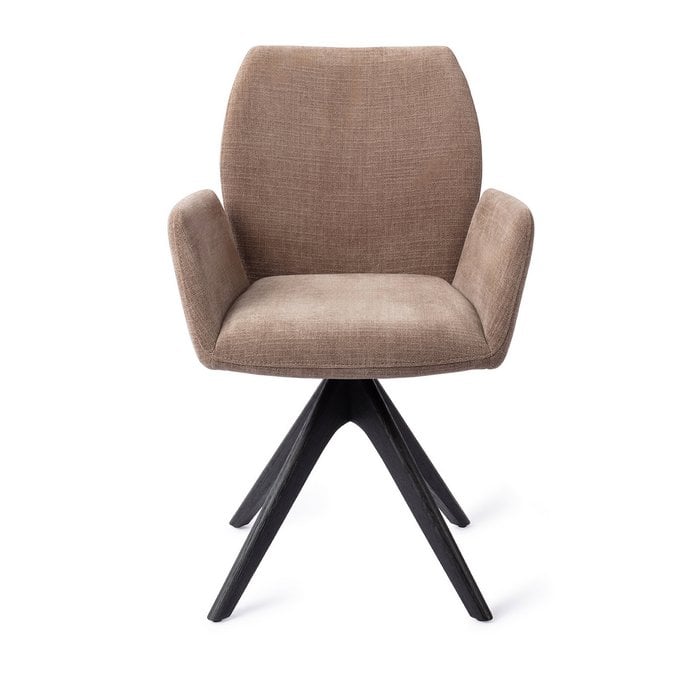 Jesper Home Misaki eetkamerstoel Mocha Mist revolve oak black