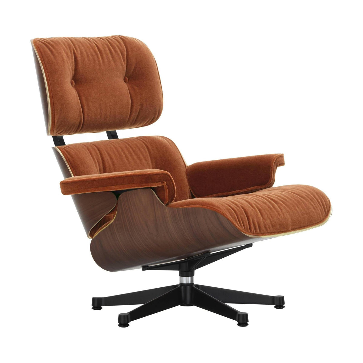 Vitra Eames Loungechair Calma Cognac noten donker