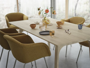Muuto Fiber Soft eetkamerstoel gestoffeerd Vidar 693 swivel