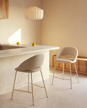 Kave Home Bonali barkruk H65 chenille Beige
