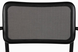 Dutchbone Carree eetkamerstoel met arm Zwart