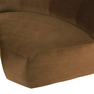 WOOOD Mojo Base bank hoekelement rond velvet Honinggeel