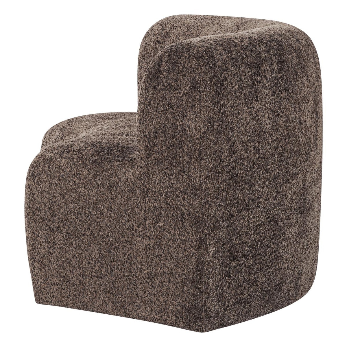 WOOOD Mojo Base eetbank halfronde hoek rugleuning wollig Bruin