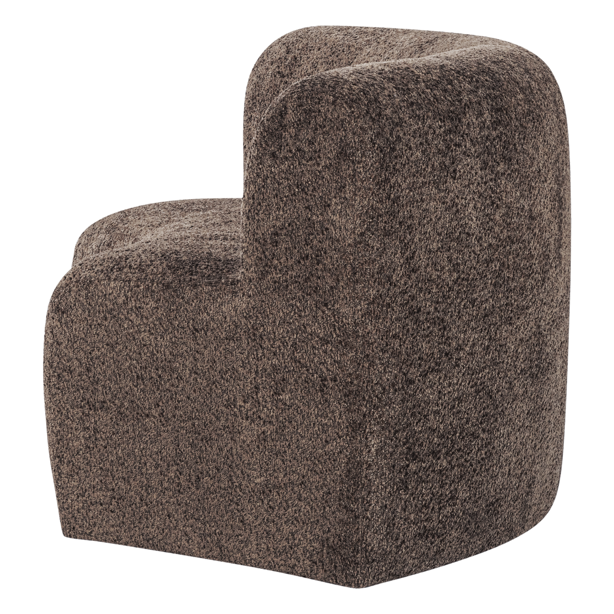 WOOOD Mojo Base eetbank halfronde hoek rugleuning wollig Bruin