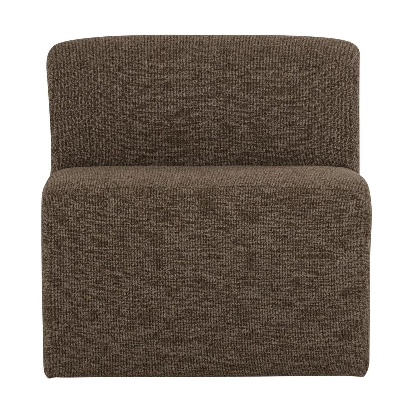 WOOOD Mojo Base eetkamerbank 84 cm met rugleuning bouclé Bruin