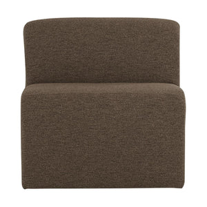 WOOOD Mojo Base eetkamerbank 84 cm met rugleuning bouclé Bruin
