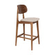 Dutchbone Marais barkruk H69 Beige/Walnoot