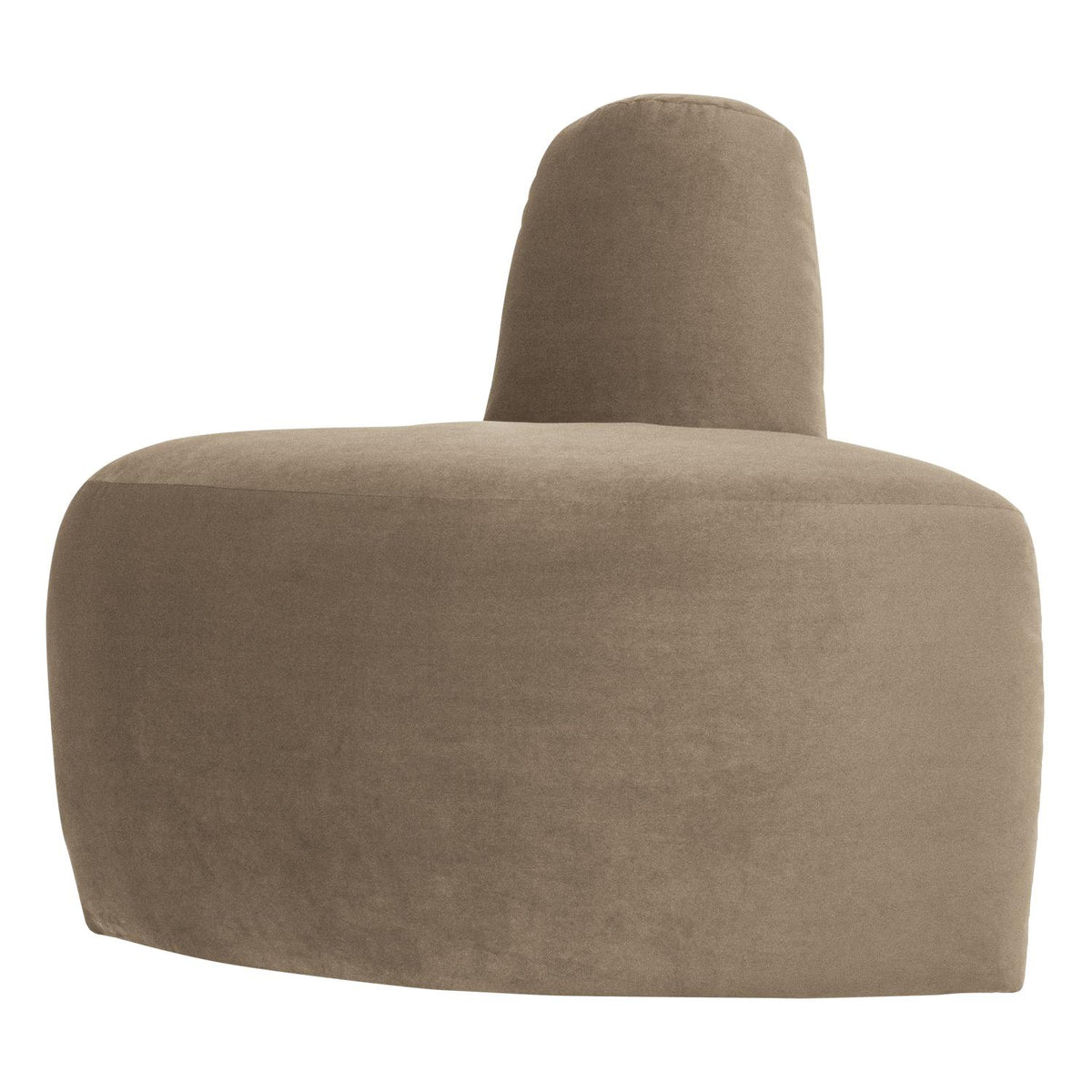 WOOOD Mojo Base eetbank hoek rond rugleuning velvet Khaki