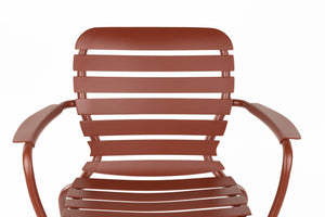 Zuiver Vondel tuinstoel met armleuning Red