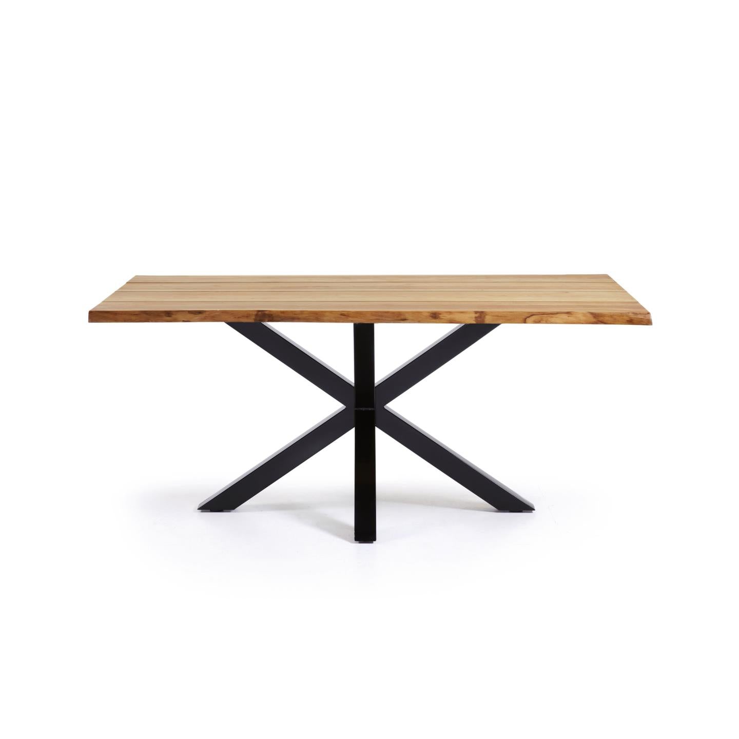 Kave Home Argo eettafel rechthoek 160x90 cm Natural/Black