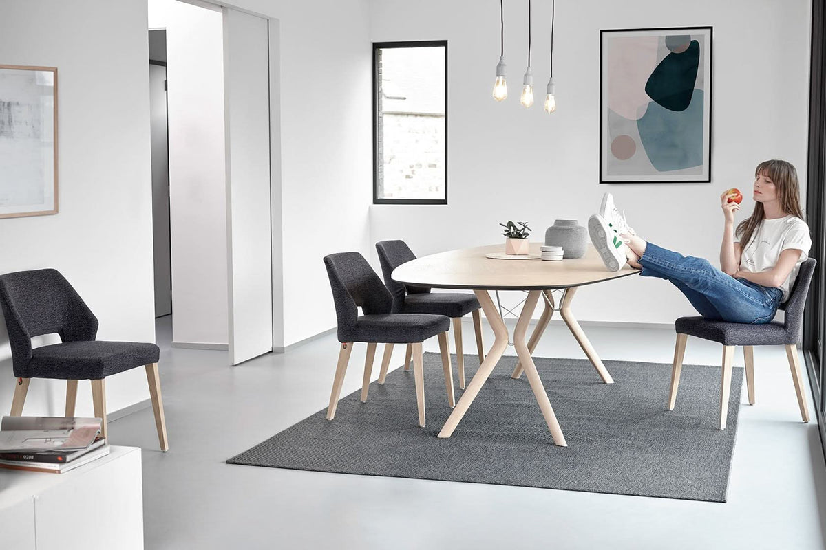 Mobitec Float T0800 eettafel 240x100 cm mat gelakt eiken