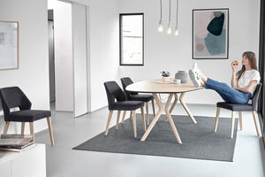 Mobitec Float T0800 eettafel 240x100 cm mat gelakt eiken