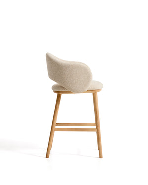Kave Home Maina barkruk H65 dik chenille Beige naturel