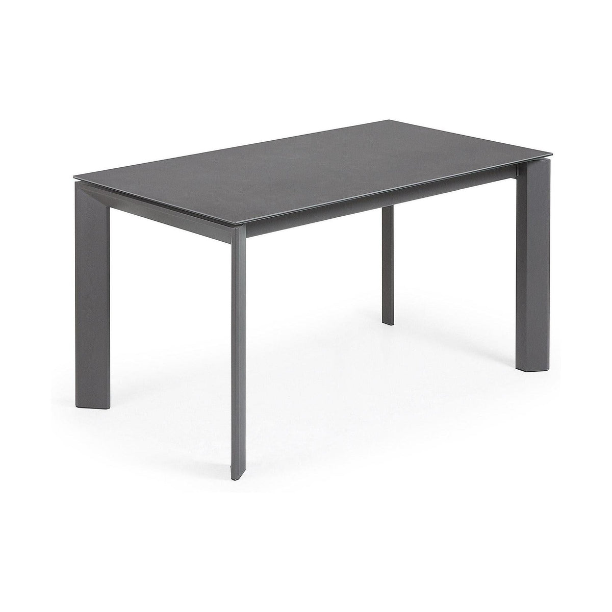 Kave Home Axis eettafel uitschuifbaar 140/200x90 cm Donkergrijs