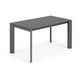 Kave Home Axis eettafel uitschuifbaar 140/200x90 cm Donkergrijs