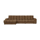 WOOOD Second Date chaise longue bank links structure velvet Brass