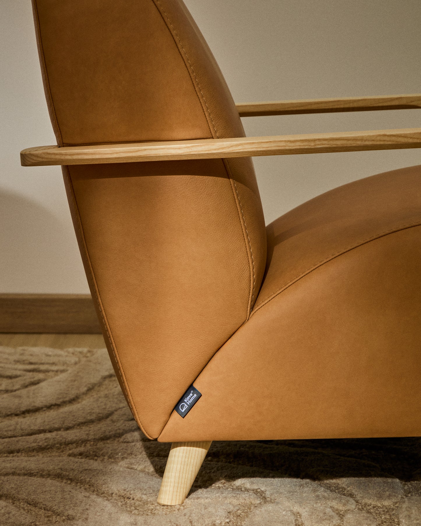 Kave Home Meghan fauteuil Bruin/Licht bruin