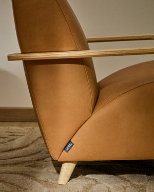 Kave Home Meghan fauteuil Bruin/Licht bruin