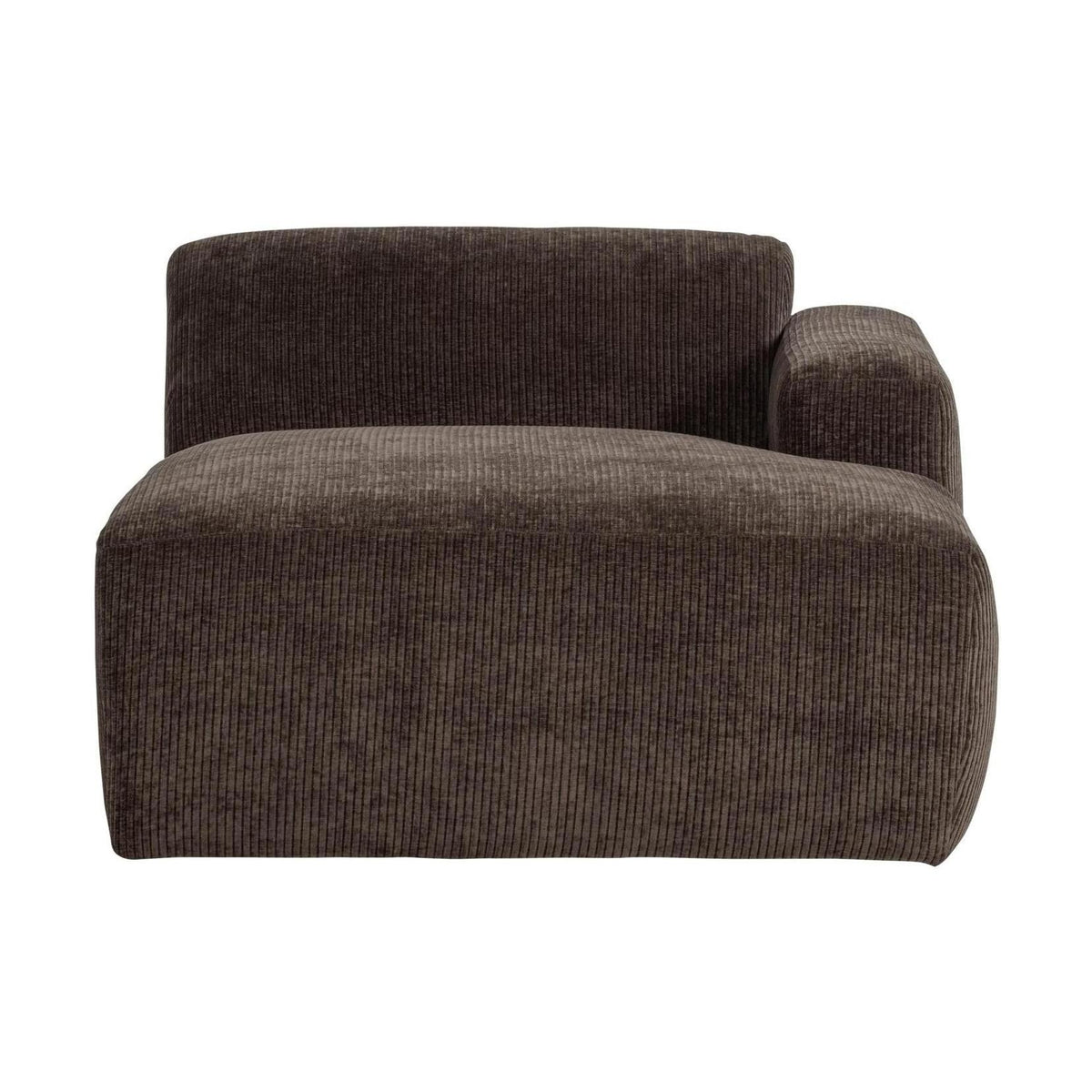WOOOD Mojo Base chaise longue bank arm rechts rib Bruin
